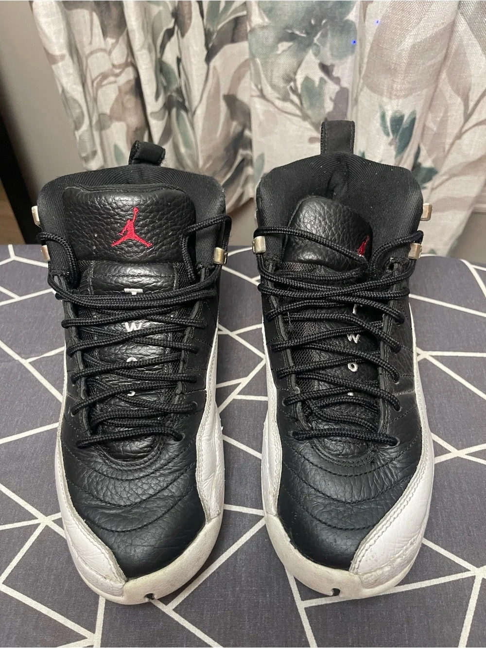 Jordan Black/White Men's High-Top Basketball Sneakers with Red Jumpman